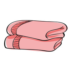 towels isolated on white background. Vector Illustration.   