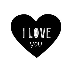 Lettering  poster i love you