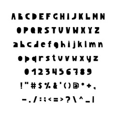 English alphabet in Scandinavian style.