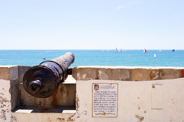 old cannon in Sitges