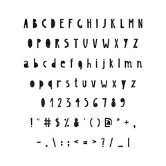 English alphabet in Scandinavian style.