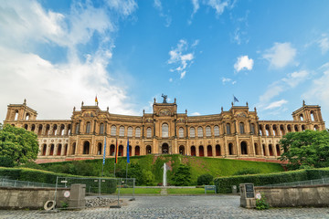 Munich, Germany June 09, 2018:  Maximilianeum - Bavarian state parliament.