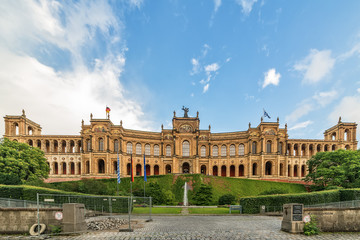Obraz premium Munich, Germany June 09, 2018: Maximilianeum - Bavarian state parliament.