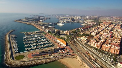 Tarragona desde el Aire. Ciudad de Cataluña en España