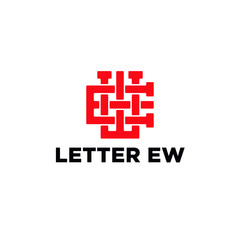 Fototapeta premium Letter EW Logo