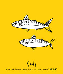 해산물 일러스트 / 손으로 그린 수산물 그림