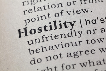 Obraz premium definition of hostility
