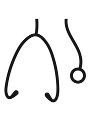 hängend hals Stethoskop abhören herzschlag puls verarzten krankenschwester behandeln untersuchen krank gesund notarzt pfleger heilen