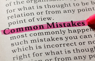 Obraz premium definition of common mistakes