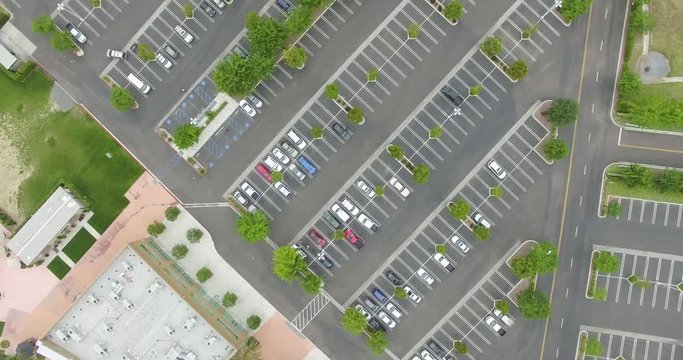 Simple parking lot, Car driving away