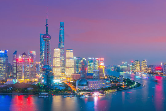 View of downtown Shanghai skyline