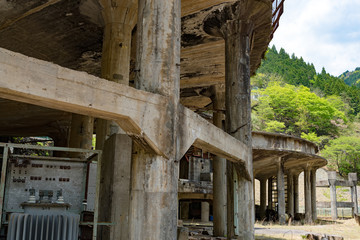 兵庫県朝来市の廃墟 神子畑選鉱所跡