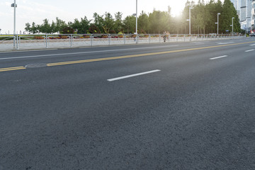 Prospects for expressway, asphalt pavement, city building commercial building, office building