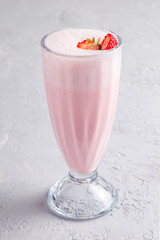Milk strawberry coctail 