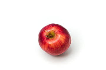 Red apple with white copy space