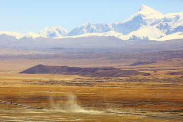 mountain landscape of the cliff in the Himalayas