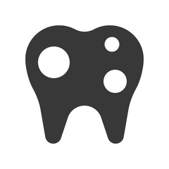 decay tooth, dental related solid icon