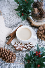 Morning coffee in a cup