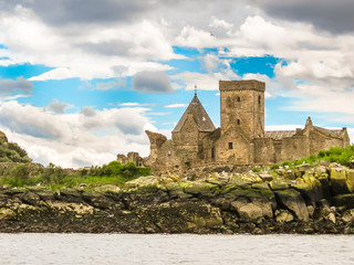 Inchcolm Abbey in the Firth of Forth. Edinburgh, Scotland
