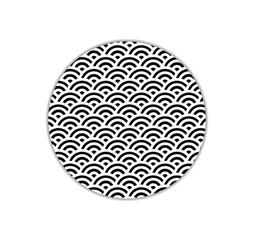 japanese pattern black and white circle