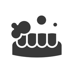 teeth whitening or cleaning, dental related solid icon