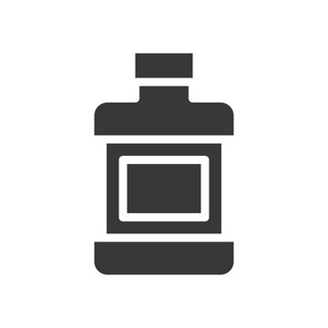 recommend clip art: Mouthwash bottle, dental related solid icon