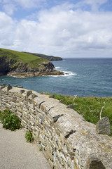 Hiking along the beautiful coastline of Cornwall, South England
