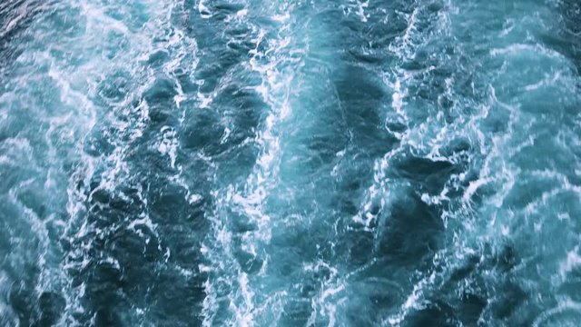recorded in Greece near Patras. It shows the water swirl behind the Ferry we were on. It is a beautiful image with very different shades of blue and there is also a very powerful movement in the shot.