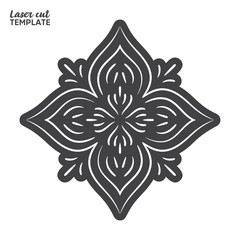 Fototapeta premium Laser cutting mandala
