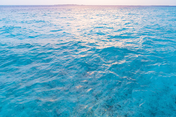 Fototapeta na wymiar Beautiful tropical Maldives island in the ocean background.