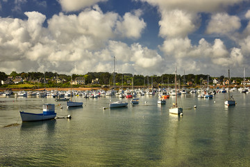 Marina in the Perros-Guirec area, Braetania, France