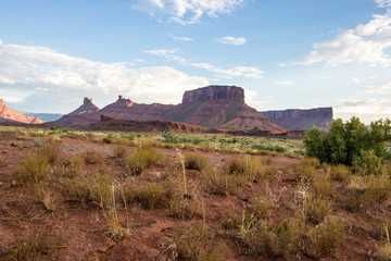 Beautiful view of mesas in Moab, Utah