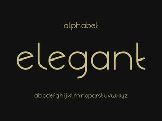 Elegant font. Vector alphabet