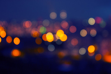 blurred city at night