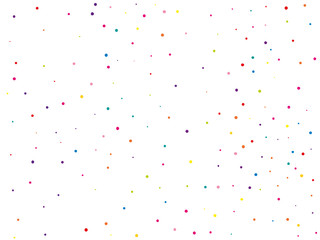 Obraz na płótnie Canvas Background with colorful glitter, confetti. Polka dots, circles, rounds. Fiesta pattern. Vector illustration