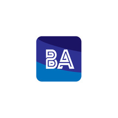 Initial Letter BA Logo Template Design