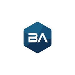 Initial Letter BA Logo Template Design