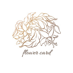 Vector floral symbol, nature label