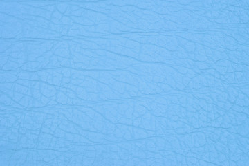 Natural blue leather texture. Abstract background, empty template.