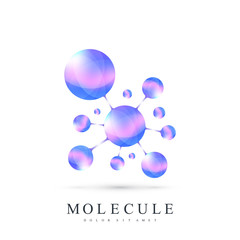 Logotype icon dna, molecule, atom, gene, neural, neuron. Vector template Logo for medicine, science, technology, chemistry, biotechnology.
