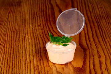 Cheese sauce portion