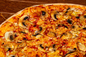 Pizza with mushroom
