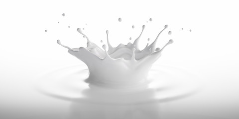 Milch-Splash Closeup 2 - obrazy, fototapety, plakaty