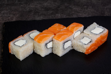Japanese roll with salmon
