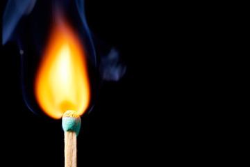 matches flame. copyspace