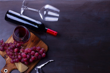 Obraz na płótnie Canvas Glass of red wine