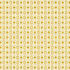 Gold glitter polka dot seamless pattern, geometric golden textur