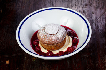 Cupcake with berries