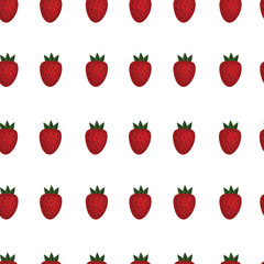 Strawberry vector seamless pattern. Organic. Fruit. summer. Wrapping paper.