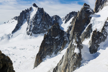 Several Peaks, Deep Snow and Crevasse